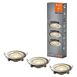 Ledvance LED-Einbauleuchten-Set Simple Dim (4,9 W, Nickel, 3 Stk., Warmweiß)