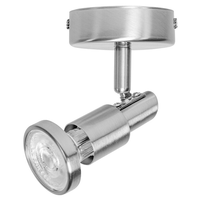 LED-Deckenstrahler (3 W, Länge: 80 mm, Warmweiß, Nickel matt)