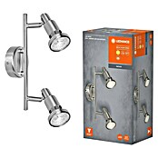 LED-Deckenstrahler (2 x 3 W, Länge: 275 mm, Warmweiß, Nickel matt)
