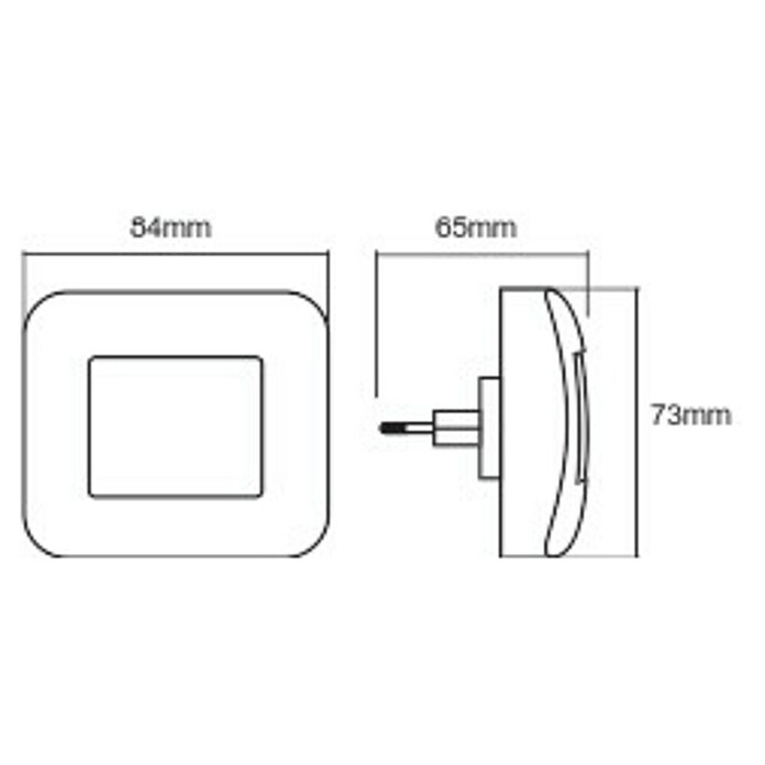 Osram Luz de noche LED con interruptor Lunetta (0,2 W, Blanco, L x An x Al: 6,5 x 8,4 x 7,3 cm)