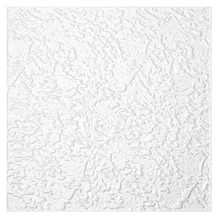 Deckenplatte (50 x 50 cm, Weiß, 2 m², Polystyrol)