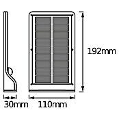 Osram Solarna zunanja stenska svetilka Basic  (3 W, Do x Š x V: 19,2 x 11 x 3 cm, Srebrna, IP44, 320 lm) | Solarne svetilke | Zunanja svetila | Elektro in svetila | Izdelki | BAUHAUS