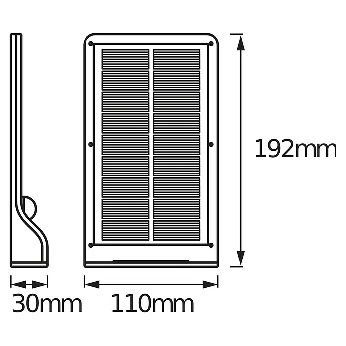 Ledvance LED-Solar-AußenwandleuchteBewegungsmelder, 3 W, Acrylnitril-Butadien-Styrol-Copolymer (ABS), Neutralweiß, Weiß