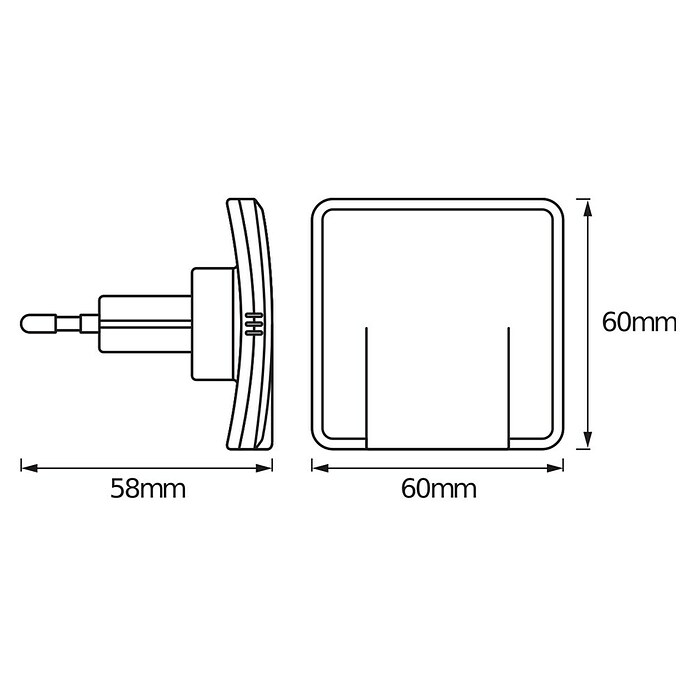 Osram LED nočna svetilka Lunetta  (0,3 W, Bela, 6 x 6 x 6 cm) | 3470 - Nachtlichter | CBMD - Kinderschutz/Nachtlichter | CBM - Elektroartikel | CB - Elektroinstallation | C - Elektro | BAUHAUS