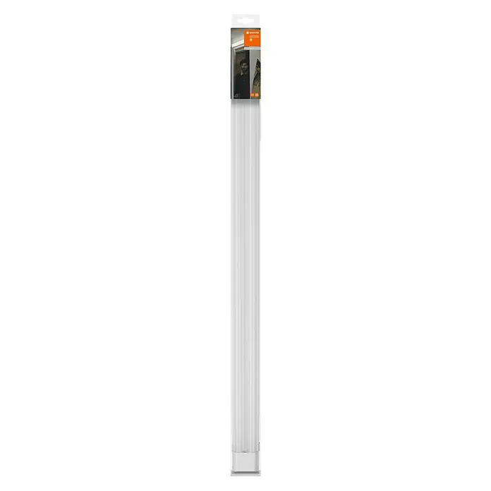 Osram LED-Lichtleiste Power Batten - L x B x H: 120 x 8,2 x 4,8 cm, Lichtfarbe: Warmweiß, 50 W, 220 V - 240 V - Nahaufnahme einer LEDVANCE-Leuchtstoffröhre mit einem klaren, sauberen Design, perfekt für moderne Beleuchtungsbedürfnisse.