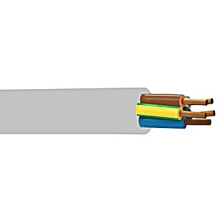 Feuchtraumleitung NYMM-J 5G 2,5 mm² (5 m, Anzahl Adern: 5, Querschnitt: 2,5 mm², Grau)