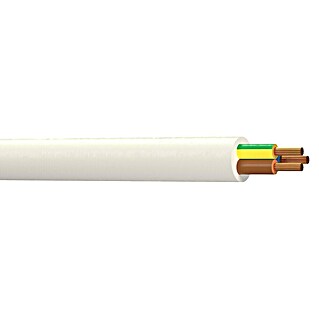 Feuchtraumleitung NYMM-J 3G 1mm² (10 m, Anzahl Adern: 3, Querschnitt: 1 mm², Weiß)