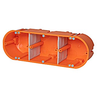 F-tronic Hohlwanddose HW30 (3-fach, Durchmesser: 68 mm, Einbautiefe: 60 mm, Orange, 1 Stk.)