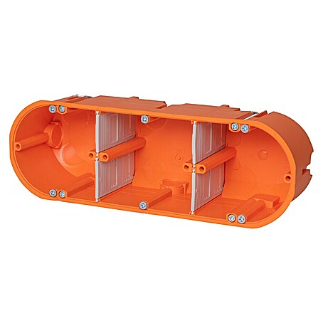 F-tronic Hohlwanddose HW30 (3-fach, Durchmesser: 68 mm, Einbautiefe: 60 mm, Orange, 1 Stk.)