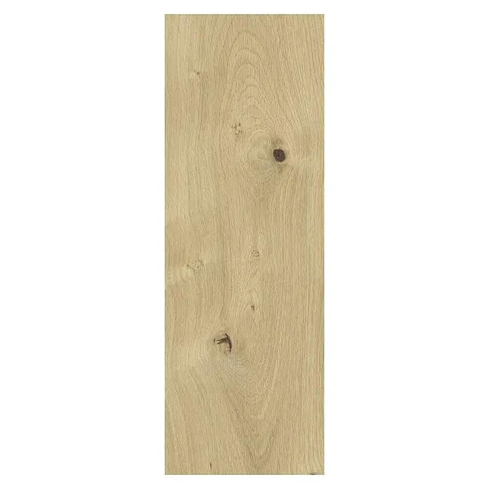 Living by Haro Parkett - Eiche pure strukturiert Naturöl, Landhausdiele, 2.200 x 180 x 12 mm - Detailaufnahme einer natürlich hellen Holzoberfläche mit Astlöchern, ideal für hochwertige Bodenbeläge und Möbeldesigns.