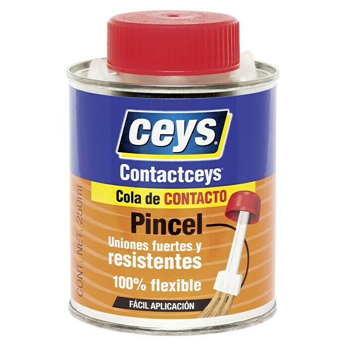 Ceys Adhesivo de contacto con pincel (250 ml, Para exterior)
