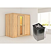 Karibu Elementsauna Nafidi (9 kW Saunaofen mit integrierter Steuerung, L x B x H: 118 x 196 x 198 cm) | BAUHAUS