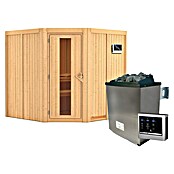 Karibu Elementsauna Gibeon (9 kW Saunaofen mit externer Steuerung, L x B x H: 196 x 196 x 198 cm) | BAUHAUS