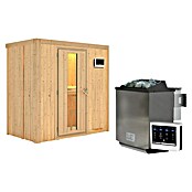 Karibu Elementsauna Nafidi (9 kW Bio-Saunaofen mit externer Steuerung, L x B x H: 118 x 196 x 198 cm) | BAUHAUS