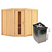 Karibu Elementsauna Gibeon (9 kW Saunaofen mit integrierter Steuerung, L x B x H: 196 x 196 x 198 cm) | BAUHAUS