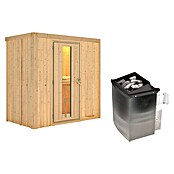 Karibu Elementsauna Nafidi (9 kW Saunaofen mit integrierter Steuerung, L x B x H: 118 x 196 x 198 cm) | BAUHAUS