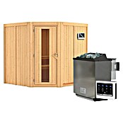 Karibu Elementsauna Gibeon (9 kW Bio-Saunaofen mit externer Steuerung, L x B x H: 196 x 196 x 198 cm) | BAUHAUS