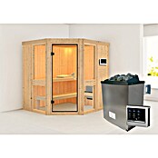 Karibu Massivholzsauna Arandis (9 kW Saunaofen mit externer Steuerung, L x B x H: 184 x 210 x 198 cm) | BAUHAUS