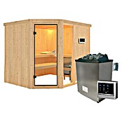 Karibu Elementsauna Mulilo (9 kW Saunaofen mit externer Steuerung, L x B x H: 196 x 231 x 198 cm) | BAUHAUS