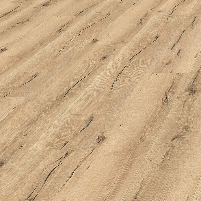 Living by Haro Laminatmuster Gran Via Eiche Italica Creme - 200 x 243 x 8 mm, Fliesenoptik - Helles Laminat mit Holzstruktur. Das Laminat hat eine natürliche Optik und ist ideal für Wohnräume.