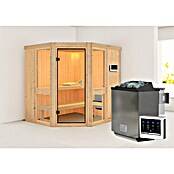 Karibu Massivholzsauna Arandis (9 kW Bio-Saunaofen mit externer Steuerung, L x B x H: 184 x 210 x 198 cm) | BAUHAUS