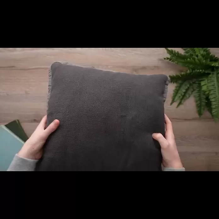 Kissen Bona - Charcoal Grey, 45 x 45 cm, 100 % Baumwolle - Kissen Bona