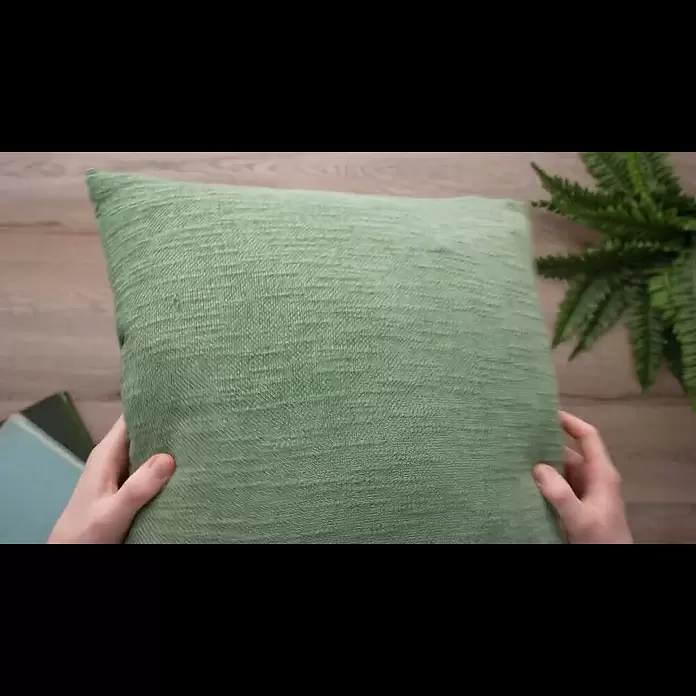 Kissen Coco ChenilleGrün, 45 x 45 cm, 100 % Baumwolle - Kissen Coco Chenille