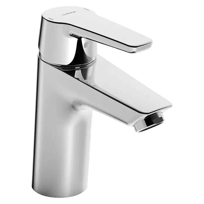 Hansa Polo Waschtischarmatur XL - Ohne Zugstange, Chrom, Glänzend - Glänzender verchromter Waschtischarmatur mit schlankem Design, ideal für moderne Badezimmer. Die Armatur bietet eine präzise Steuerung und stilvolle Optik.