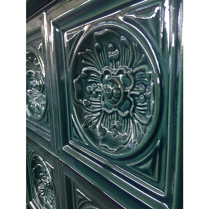Domofire Kaminofen Verona (8 kW, Raumheizvermögen: 160 m³, Material Verkleidung: Keramik, Türkis) | BAUHAUS