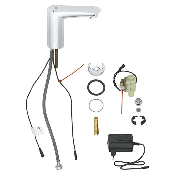 Grohe Euroeco CT Waschtischarmatur netzbetrieben - Infrarot-Elektronik, Chrom - Komplettes Armaturenset mit allen notwendigen Teilen für die Installation. Hochwertige Materialien sorgen für Langlebigkeit.