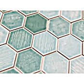 Mozaik pločica Hexagon CG SAN5  (Zelena, Sjaj, D x Š x D: 25,3 cm x 29,3 cm x 7 mm) | BAUHAUS