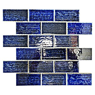 Mozaik pločica Brick CG KAS6 (29,7 x 29,7 cm, Plava, Sjaj)