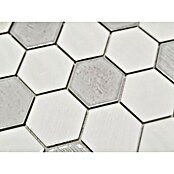 Mosaikfliese Hexagon CG SAN1 (Weiß, Glänzend, L x B x S: 25,3 cm x 29,3 cm x 7 mm) | BAUHAUS