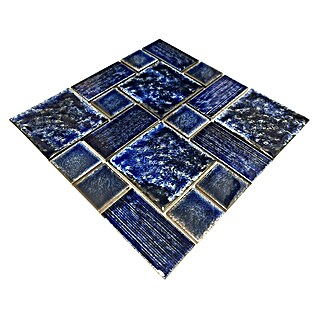 Mozaik pločica Kombi CG KAS2 (29,7 x 29,7 cm, Plava, Sjaj)
