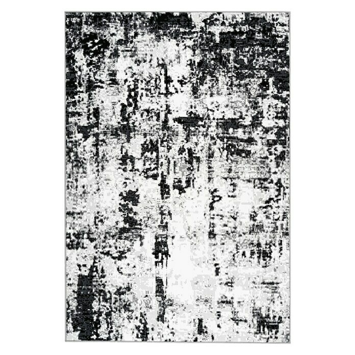 Kayoom Kurzflorteppich (Grau/Weiß, 150 x 80 cm)