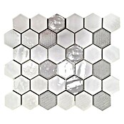 Mosaikfliese Hexagon CG SAN1 (Weiß, Glänzend, L x B x S: 25,3 cm x 29,3 cm x 7 mm) | BAUHAUS