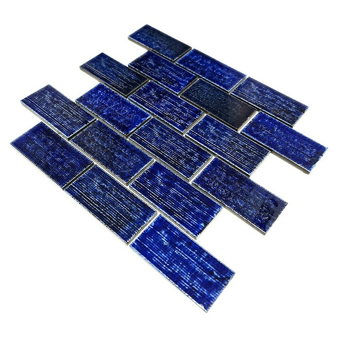 Mozaik pločica Brick CG KAS6  (29,7 x 29,7 cm, Plava, Sjaj) | BAUHAUS
