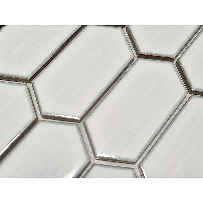 Mozaik pločica Hexagon CG CH471  (Bijela, Sjaj, 25,3 cm x 29,3 cm x 75 mm) | BAUHAUS
