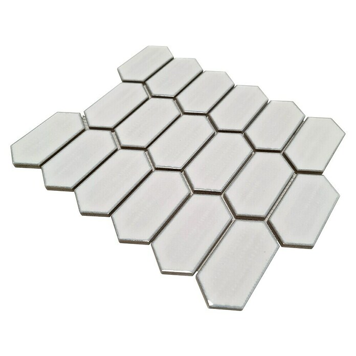 Mozaik pločica Hexagon CG CH471  (Bijela, Sjaj, 25,3 cm x 29,3 cm x 75 mm) | BAUHAUS