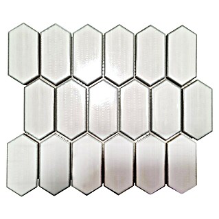 Mozaik pločica Hexagon CG CH471 (Bijela, Sjaj, 25,3 cm x 29,3 cm x 75 mm)