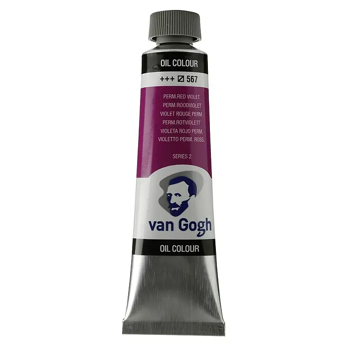 Talens Van Gogh Pintura al óleo - Violeta rojo permanente, 40 ml, Tubo - Imagen de un tubo de pintura al óleo Van Gogh, tono Rojo Violeta Permanente, para material de artista.