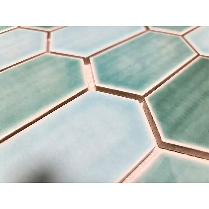 Mozaik pločica Hexagon CG CH475  (Zelena, Sjaj, 25,3 cm x 29,3 cm x 75 mm) | BAUHAUS