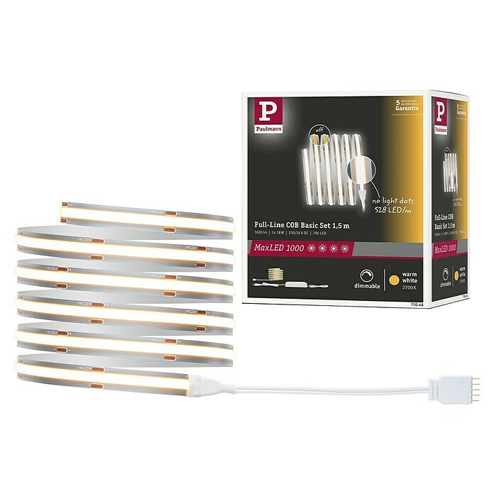 Paulmann MaxLED 1.000 Set LED traka Full-Line COB  (150 cm, 21 W, Topla bijela, 1.620 lm, 230 V - 240 V) | BAUHAUS