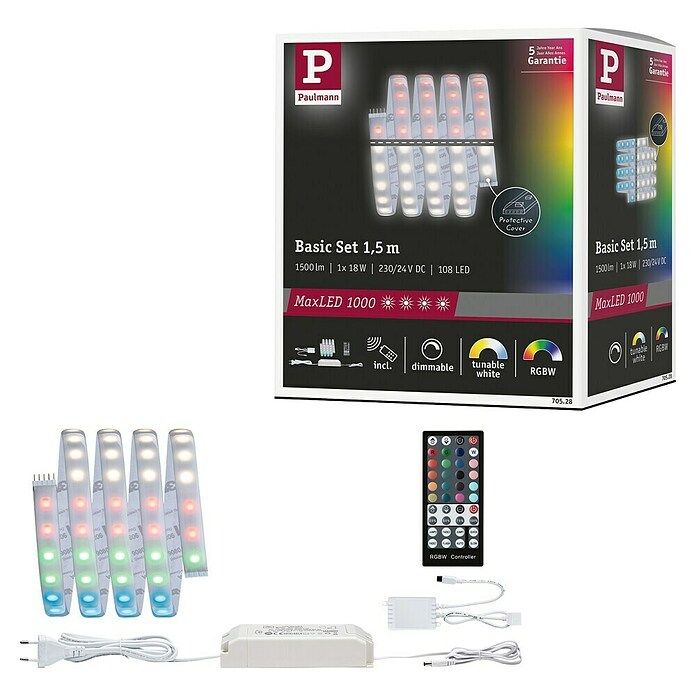 Paulmann MaxLED 1.000 LED-Band Basisset beschichtet (150 cm, RGBW, 24 W, 1.500 lm) | BAUHAUS