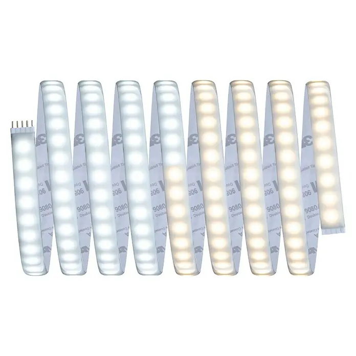 Paulmann MaxLED 1.000 Tira LED - 300 cm, Multicolor, 38 W, 3.060 lm - Tira de LED con temperatura de color variable. Flexible para iluminación ambiental, de blanco frío a cálido.