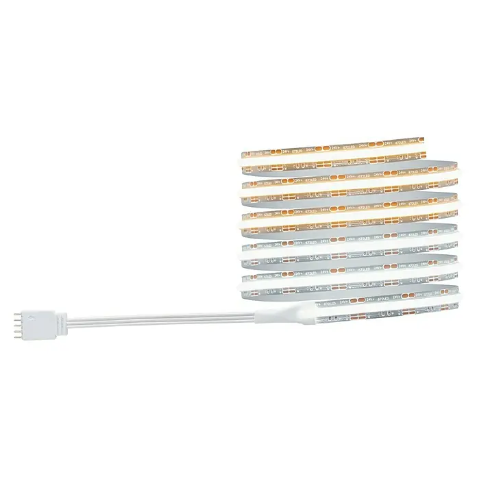 Paulmann MaxLED 1.000 Set básico Max 1000 Line COB - 150 cm, 21 W, Multicolor, 1.800 lm - Tira LED enrollada con conector blanco y cable. Ideal para crear iluminación ambiental interior.