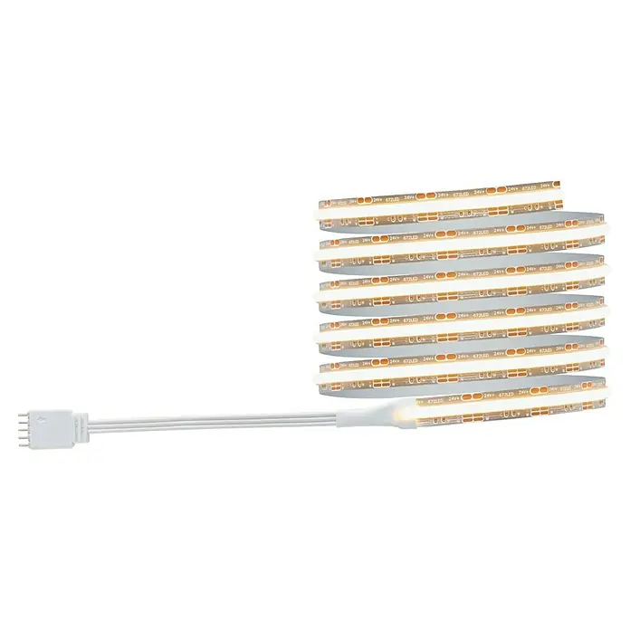Paulmann MaxLED 1.000 Basis-Set Full-Line COB - 150 cm, 21 W, Mehrfarbig, 1.800 lm - Eine LED-Lichterkette mit Anschlussstück, aufgerollt und leuchtend, für stimmungsvolle Beleuchtung im Innenbereich.