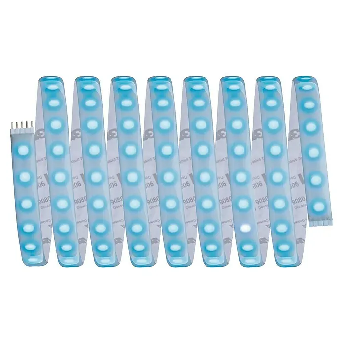 Paulmann MaxLED 1.000 LED-Band Basisset beschichtet - 300 cm, RGBW, 40 W, 3.000 lm - LED-Streifen mit blauen Lichtern und 3M-Klebeband auf der Rückseite, ideal für dekorative Beleuchtung und einfache Installation.