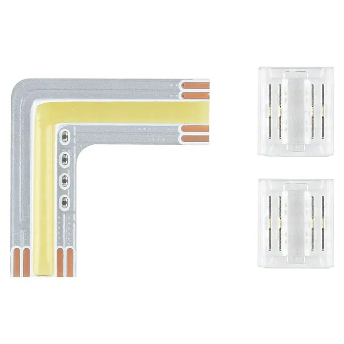 Paulmann MaxLED 1.000 LED-Band-Set Stripe Edge Full-Line COB - 3 cm, Mehrfarbig, 0,65 W, 60 lm, 230 V - 240 V - LED-Lichtleiste im Winkel mit Anschlüssen. Eine flexible LED-Leiste und zwei Anschlüsse für einfache Installation und Verbindung.