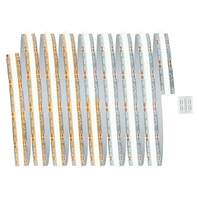 Paulmann MaxLED 1.000 Set de prolongación - 250 cm, Multicolor, 23,5 W, 3.000 lm, 230 V - 240 V - Una pila de tiras LED con marcas, acompañada de un pequeño conector para una fácil instalación.